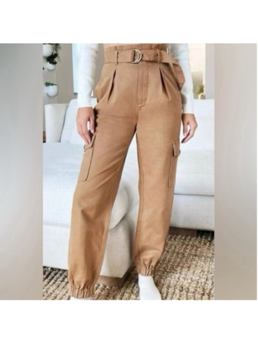 Aritzia Sunday Best Gravity Pant Golden Brown Cargo Utility Jogger Aritzia SZ 0
